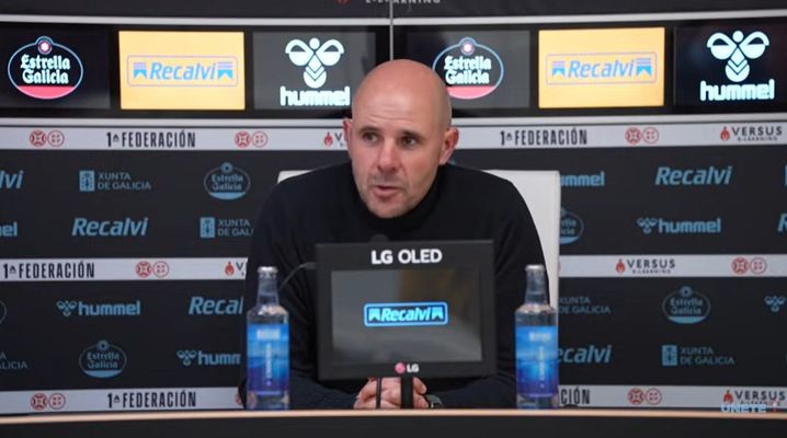 El t�cnico del Celta Fortuna, Fredi �lvarez, tras el partido ante el Zamora.