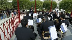 Uno de los �ltimos conciertos de la Banda Municipal de Lugo en el templete de la Praza Maior