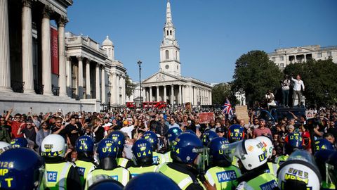 Manifestaci�n en Londres contra los confinamientos