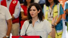 La presidenta de la Comunidad de Madrid, Isabel D�az Ayuso, en una comparecencia la semana pasada.