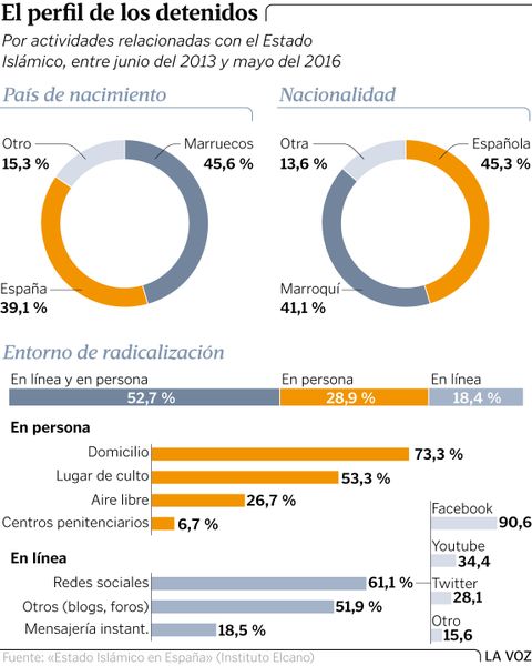 El perfil de los detenidos