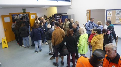 Cola para el reparto de las raciones.