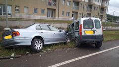 El accidente se produjo en la N-634 a su paso por Barreiros pasadas las ocho de la tarde