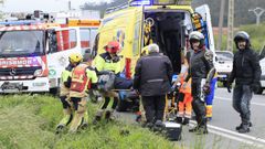 El motorista fue evacuado en ambulancia a un centro hospitalario.