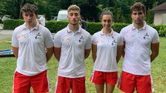 Los gallegos Mario Otero, Daniel P�rez, Ainhoa Lameiro y Manuel Ochoa