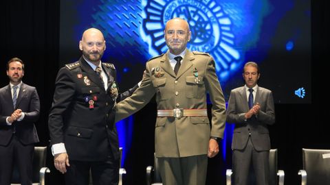 Fiesta de la Polic�a Nacional en Lugo, los condecorados