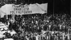 Imagen de una de las manifestaciones que se celebraron, en este caso en Vigo, en Galicia