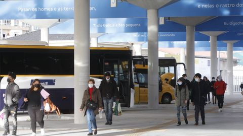 Imagen de la terminal de autobuses de la estaci�n intermodal de Ourense.