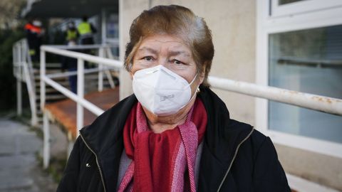 Antonina Martnez, vecina de Carballeda de Avia que se vacun contra el covid-19