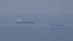 Un carguero con grano ucraniano en el mar Negro.