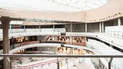 Estado de las obras de ampliación del área comercial coruñesa a finales del pasado mes de agosto.