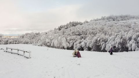 Nieve en el Alto do Vieiro de Bande