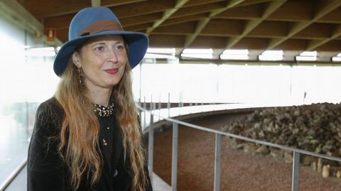 Silvia Losada en la entrega de los premios Dolmen de Dombate.