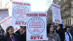Imagen de la manifestaci�n de los abogados en Madrid el pasado 3 de febrero.