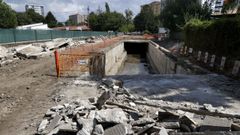 Estado actual das obras de renaturalizaci�n do Gafos, en Pontevedra, que empezaron en maio