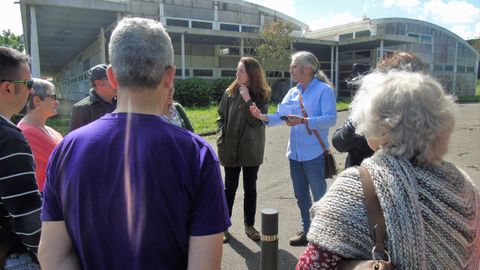 Lorena Gil durante la visita a Perlora donde propuso fomentar el potencial tecnol�gico de la ciudad residencial