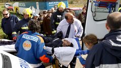 Espectacular accidente en Out�n de Rus