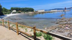 Situaci�n de la playa de Alcabre esta ma�ana tras la reapertura al ba�o