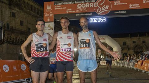 Yago Ignacio Garca, Roberto Trigo y Amador Pena,  segundo, primero y tercero en la prueba, respectivamente