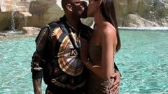 Sani Alves y Joana Sanz.Dani Alves y su mujer Joana Sanz