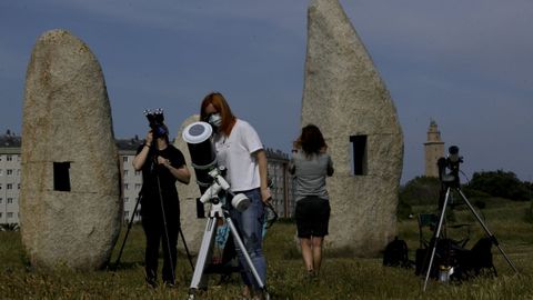 Imagen de archivo del eclipse solar parcial en junio del 2021 en A Coru&ntilde;a