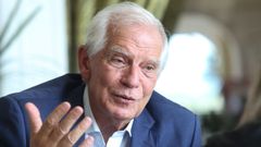 Josep Borrell, alto representante de la UE para Asuntos Exteriores, durante la entrevista con La Voz en A Toxa