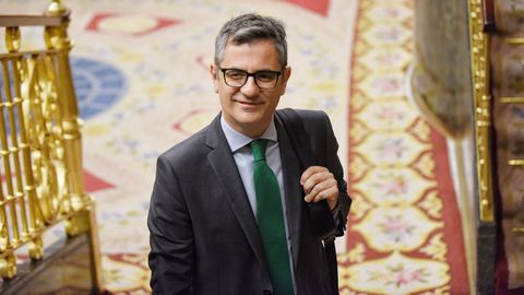 El ministro de la Presidencia, Justicia y Relaciones con las Cortes, Flix Bolaos, el pasado mircoles en el Congreso de los Diputados.