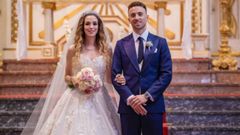 Rute Cardoso y Diogo Jota en su boda, celebrada el pasado 22 de junio.