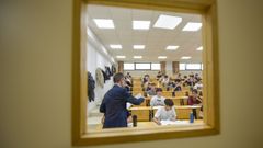 Pruebas de acceso a la universidad en el campus de Pontevedra, el pasado martes.