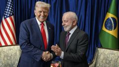 El presidente de EE.UU, Donald Trump, y su hom�logo de Brasil, Lula da Silva.