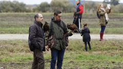 Imagen del �ltimo campeonato de cetrer�a celebrado en A Limia en 2015 