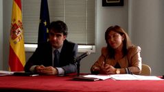 Diego Calvo y Betraiz Mato, tras la firma del acuerdo