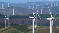 El paisaje de los molinos de viento en  Muras.