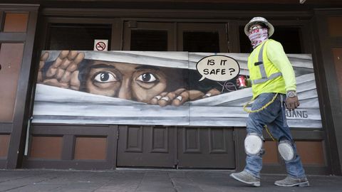 Coronavirus y arte en las calles de Texas, Estados Unidos