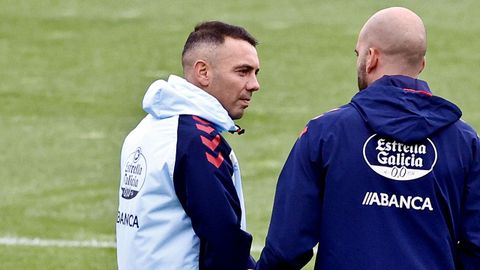 El capit�n del Celta, Iago Aspas, en un entrenamiento.