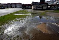 Las lluvias de la semana pasada demostraron que el acceso del centro sigue intransitable. 