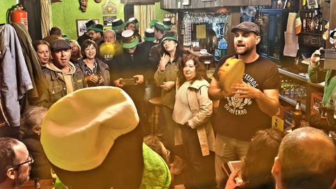 La fiesta de San Patricio, el martes pasado en O Recuncho de Ribadeo