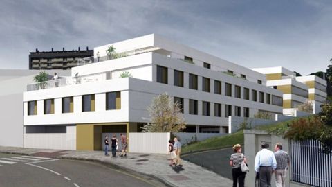 La nueva residencia geriátrica que la empresa Confinimmo construirá en Oviedo, entre las calles Langreo y Aller de Montecerrao