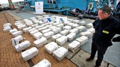 Alijo de coca�na incautado en Vigo, en una imagen de archivo.