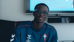 Abdoulaye Faye, en su primer d�a como jugador del Celta.
