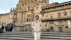 Aitara Pardo, que actualmente vive en Barcelona, en una de sus �ltimas visitas a Santiago. 