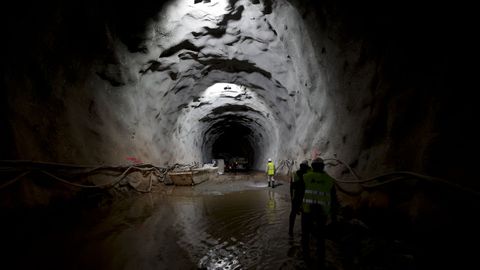 Obras de los tneles del tren al puerto exterior