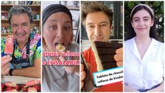 Los conductores de las cuentas ChefKoldo, Las Recetas de MJ, ChefBosquet y Media Laranxa en TikTok.