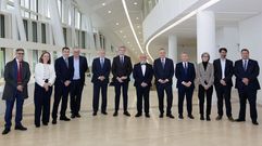 Autoridades en la presentacin de la fbrica de IA de Santiago, que se ubicar en el Cesga