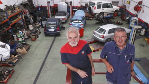 Ram�n Montero D�az y Seraf�n Tojeiro, socios de Motor Nar�n.