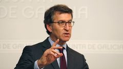 El presidente de la Xunta, Alberto N��ez Feijoo