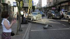 El accidente se produjo en el cruce entre la avenida de Galicia y la calle de las Huertas