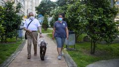 Thabet, los nuevos �ojos� de Jos� Manuel, ya pasea por Os Castros