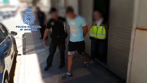 El momento de la detencin del violador de Augas Frreas, en el ao 2018.