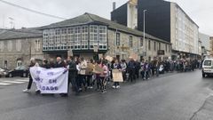 La manifestaci�n feminista en Guitiriz